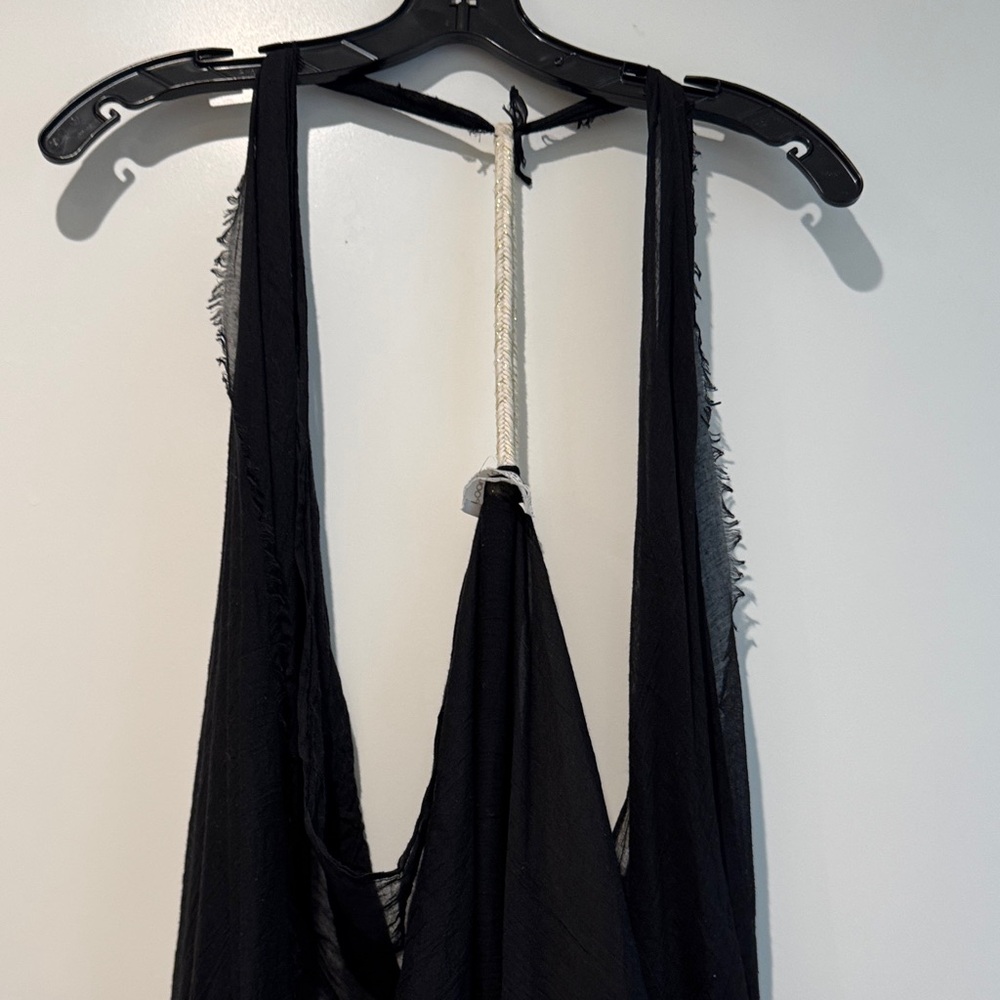 Subtle Luxury Black Backless Sleeveless coverup